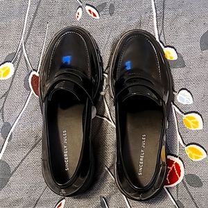 Sincerely Jules Black Penny Loafers